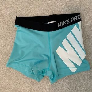 Light Blue Nike Spandex Shorts